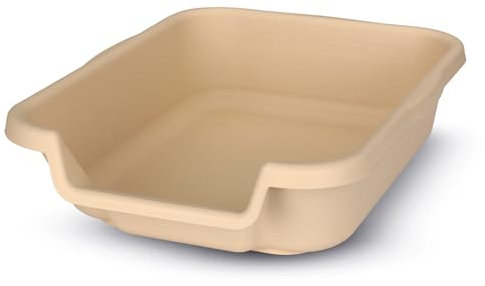 PuppyGoHere Dog Litter Box, Beach Sand Color, Small Size, Durable & Pet Safe Puppy Litter Box, Indoor Open Top Entry Dog Litter Pan, Comfortable for Dogs, Great for Small Dogs up to 6 lbs