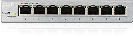 Zyxel Gigabit Web Managed Switch mit 8 Ports, Plug & Play, unterstützt VLAN, QoS, IGMP & LAG | lüfterlos [GS1200-8]