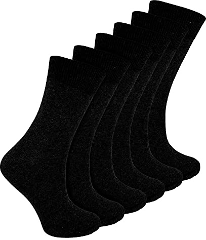 Drew Brady 6 Pairs Girls & Boys School Socks, 4 Colours, 3 Sizes