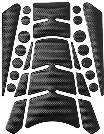 Alamor Adesivo per Moto Pad Adesivi per Honda/Suzuki/Yamaha/Kawasaki - Nero