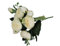 GMMH Pfingstrosen Bund 29 cm Seidenblumen Kunstblumen 9 Blüten Blumenstrauß (weiß)