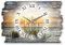 Kreative Feder Designer Wanduhr „Abendspaziergang“ aus Holz 40x27cm im Shabby Style Design - Designeruhr mit flüsterleisem Uhrwerk ohne Ticken (Abendspaziergang, leises Funkuhrwerk)