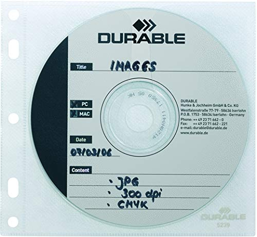 DURABLE CD Filing Case Polypropylene for 1 CD/DVD Clear (Pack of 10) You will receive 1 pack of 10