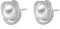 Immobird Echt Perlen Ohrringe Damen 925 Sterling Silber 8mm Button weiß Süßwasserperlen Ohrstecker Geschenck für Mama Frauen Mädchen