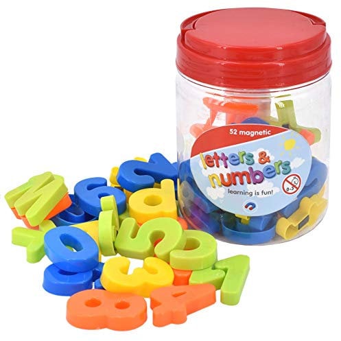 KandyToys 52 Piece Magnetic Numbers & Letters - Perfect for Educational Toys Fridge Magnets Spelling and Maths