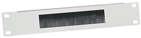 HMF 63389-07 Kabeldurchführung mit Bürsteneinsatz für Serverschrank | 10 Zoll | Lichtgrau