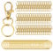 AUGSUN 100Pcs Attache Porte Clé (50 Mousqueton Porte-Clé, 50 Anneaux de Porte Clé) Porte Clef d'Or pour Bijoux, Loisirs Créatifs