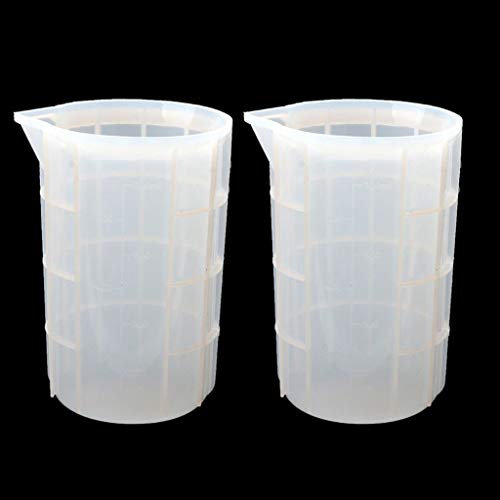 WT-DDJJK Measuring Cups, 2Pcs 700ml Extra Large Silicone Measuring Cups Resin Mixing Casting Cups Tools