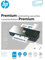 HP Premium Laminierfolien, DIN A4, mit Lochung, 125 Micron, glänzend, zum Heißlaminieren, 25 Stück, 9122