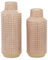 Deco 79 Lot de 2 vases cylindriques en métal, 35,6 cm, 43,2 cm de Haut, Rose