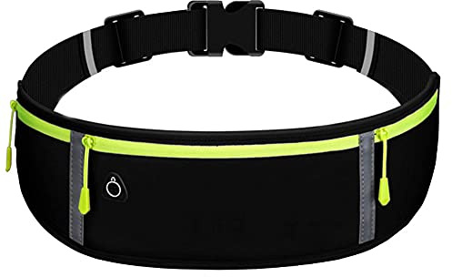 Laufgürtel für Handy, Lauftasche Jogging Schwarz | Tasche zum Joggen, Lauftasche für Damen und Herren, Wasserdicht Handy Gürtel Tasche zum Laufen, Radfahren