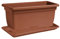 eacommerce Vaso + Sottovaso Rettangolare in Plastica PPL Colore Terracotta Cassetta Mega Per interni ed esterni (100x45x40H cm, Colore Terracotta)