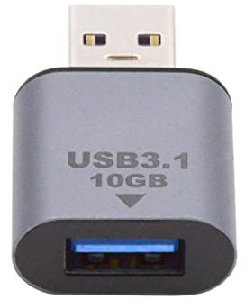 chenyang Adattatore USB 3.1 Gen 2, presa USB a presa USB, trasmissione dati 10 Gbps, 5 V, 3 A, adattatore convertitore di ricarica rapida in lega di alluminio per cuffie/hard disk/telefono