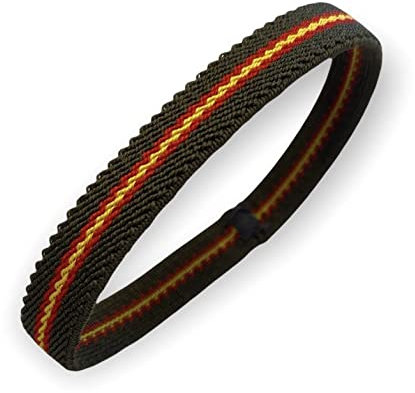 MIBANDERA Pulsera Bandera España Hombre Mujer. Pulsera España Elástica. Pulsera Cuero Tela España (Verde 1 cm)