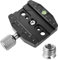 Aupoko 70mm Schnellwechselplatte Klemme, Universal Klemme Adapter QR-70, Universal Klemme für Stativkopf, Quick Release Plate Clamp mit 1/4 auf 3/8 Adapter Kompatibel mit Arca Swiss Kugelkopf