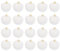 JIHUOO 20 Stücke 2cm Pom Pom Ohrringe Charms Flauschigen Anhänger Schmuckanhänger Schlüsselanhänger Quaste Anhänger Taschenanhänger Weiß