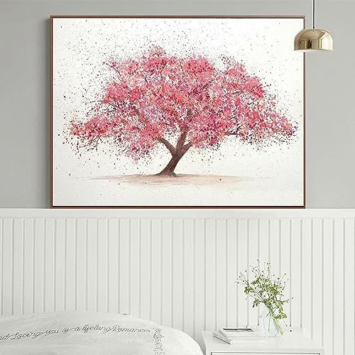 Nordic Affiche Aquarelle Fleurs De Cerisier Toile Tableau Art Peintures Decoration Murale pour Salon Chambre Tableau Decoration, sans Cadre (50X70CM)
