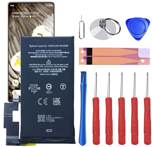 Pixel 7 Pro Akku, (Neu Upgraded) Hochwertiger Ersatz-Akku für HTC Google Pixel 7 Pro GMF5Z mit Adhesive&Repair Tool Kits