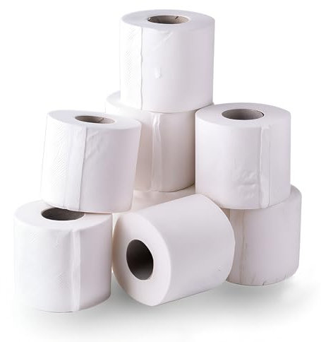 Toilet Tissue Roll 3 ply Pack of 45 Rolls - Super Soft Scented Tissue Roll 45 Bulk Pack Shea Butter Fragranced Gentle Clean White Bathroom Toilet Tissue Paper Absorbent Embossed & Sustainable