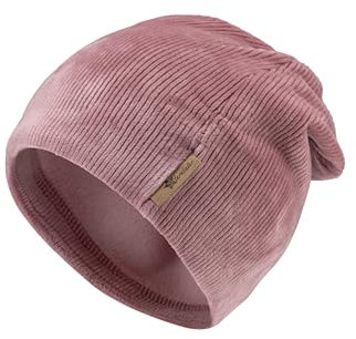 Sterntaler Beanie in Cord Optik für Mädchen - Baby und Kinder Mütze gefüttert mit Baumwollfleece - mattrosa, 49