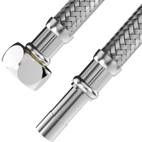 VARIOSAN Flexschlauch 17574, 10 mm RS x 3/8 ÜWM, 500 mm, Edelstahlmantel, DVGW zertifiziert, Trinkwasser, flexibler Panzerschlauch