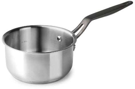 Lacor - 47216 - Cazo Recto Origin, Acero Inoxidable 18/10, Mango Acero Inoxidable con Capa PVD, Marcaje de Capacidades Interior, Apto para Inducción, Apto para Lavavajillas, Apto para Horno, Ø16cm