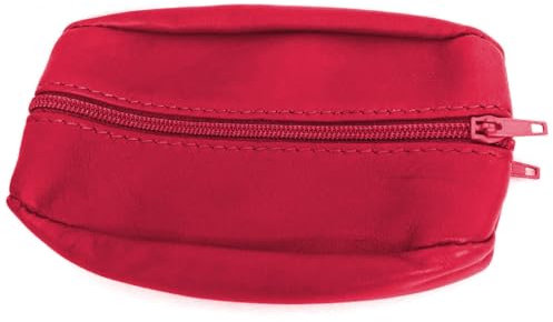 Charmoni - Portefeuille Homme - Top qualité - Fermeture éclaire - Porte-Monnaie - Cuir véritable - pour Poches Pantalon ou Veste (Fuchsia)