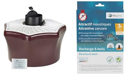 BIOGENTS Piège Extérieur Anti-Moustiques Tigres + Recharge De 6 Mois - Season Pack