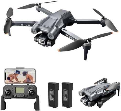 MINGPINHUIUS Drone GPS con Cámara 4K HD, Cuadricóptero RC con Retorno Automático, Transmisión de Imagen WiFi 5G, 50 Min. Largo Tiempo de Vuelo, con Motor Sin Escobillas, Modo Sin Cabeza y Mantenimient
