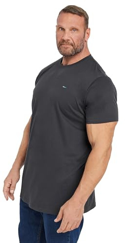 BadRhino Big & Tall Ebony Grey Extra Long Core T-Shirt - Men's - Plus Size Curve