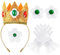 Goenb Prinzessin Kostüm Zubehör, 4 Stück Set Von Prinzessin Krone Ohrringe Handschuhe Brosche Dress up Für Frauen Für Karneval Halloween Birthday Cosplay