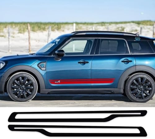2 Stück JCW GP Edition Tür Seitenstreifen Rock Aufkleber, für Mini John Cooper Works Hatch F55 F56 F57 2021 2022 2014-On Zubehör