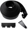 SDLDEER Bordure de pelouse flexible en plastique - 20 m de long et 10 cm de haut - Avec 200 piquets d'ancrage - Bordure de jardin en plastique - Noir