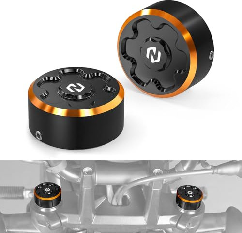 NICECNC Upper Fork Cover Fork Stem Covers Compatible with Harley Sportster S RH1250S 2021-2024, Replacement for 1471186801, See Fitments,Orange