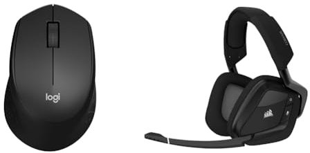 Logitech M330 Silent Plus & Corsair Void RGB Elite Auriculares Inalámbricos