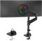 Single Monitor Mount for Curved Flat Screens, Heavy Duty Ultrawide Tall Monitor Arm, Fits 13 to 49 Inch, Holds Up to 44lbs, 75/100 Vesa Mount, Perfect for Samsung Odyssey G9 LG and More, Black