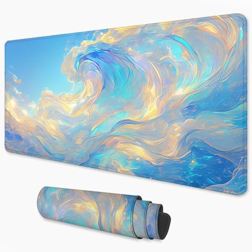 Dream Mouse Mat 800x300 mm Large Mouse Pad Ocean Office Accessories Waterproof Desk Mat with Non-Slip Base, Smooth Surface to Improve Precision and Speed, Gaming Mousepad for Home, Office 3Y-159