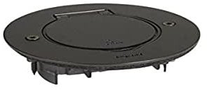 Legrand 089751 Platine de Sol Ronde à Équiper de Mécanisme Mosaic, 1 Poste, Acier Brun