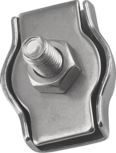 FASTON® Simplex Drahtseilklemme 8 mm Edelstahl A4 V4A (10 Stück) Seilklemmen Drahtseil Klemme Kabelklemme Anzug für Seil