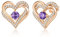 CDE Ohrringe für Damen 925 Sterling Silber Rosegold Geschenk für Sie Forever Love Herz Geburtsstein Frauen Ohrstecker Schmuck Valentinstag Weihnachten Muttertag Geburtstags Hochzeits Jubiläum