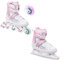 RAVEN 2in1 Schlittschuhe Inline Skates Inliner für Kinder Mädchen verstellbar (ROSI, 28-32 (18,5cm-21cm))