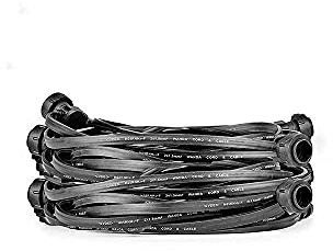 NCC-Licht Illu Lichterkette Komplettset 10m mit 10 E27 Fassungen schwarz inkl. LED Tropfen 1W = 10W klar 85lm 2200K