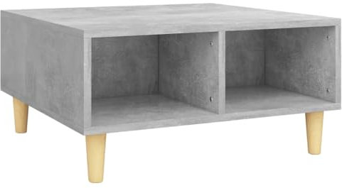 vidaXL Couchtisch Skandinavisch Beistelltisch Wohnzimmertisch Kaffeetisch Sofatisch Teetisch Tisch Wohnzimmer Betongrau 60x60x30cm Holzwerkstoff