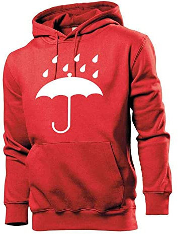 Generisch Regenschirm Männer Hoodie Sweatshirt Rot XL