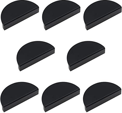INCREWAY Half Moon Drawer Pulls,8PCS Aluminum Alloy Cabinet Pulls Semicircle Knobs Decorative Door Knobs (Matte Black)