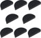 INCREWAY Tiradores de cajón de media luna, 8 tiradores de aleación de aluminio para gabinete, pomos de semicírculo decorativos para puerta (negro mate)