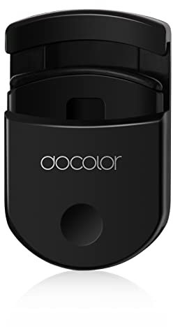 Docolor Mini Wimpernzange Tragbare Wimpernzange mit 1 Silikon-Nachfüllpads Mini Reise Wimpern Lockenwickler Professionelle Wimpern Curling Clip Make-up Tools für alle Augenformen