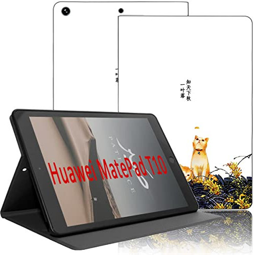 Yoedge Custodia Compatibile con Huawei MatePad T10/T10S 2020 Tablet, Soft TPU Ultra Sottile Smart Cover in PU Pelle Flip con Funzione Stand Protettiva Case per MatePad T10/T10S 2020, Gatto 2