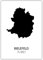 Hochwertiges Poster Bielefeld Koordinaten #3 Umriss | Lieblingsstadt Heimat Zuhause | 70x100cm, weiß/schwarz, seidenmattes Premiumpapier, Qualitätsfarben | Minimalistisch, Skandinavisch, Modern |