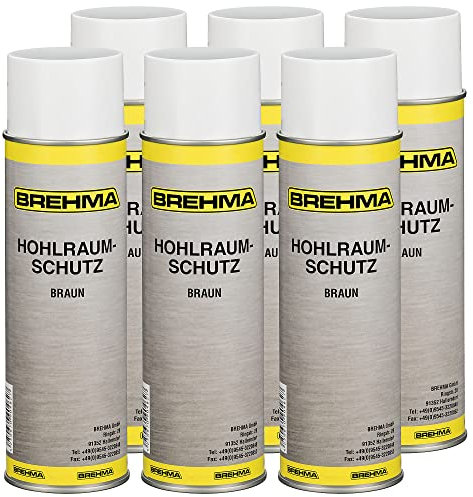 BREHMA 6X Hohlraumschutz Hohlraumversiegelung Spray 500ml Wachs mit Griff